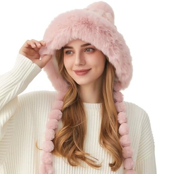 Winter Sherpa Beanie Knit Ear Flaps Fleece Lined Ski Snow Hat Travel